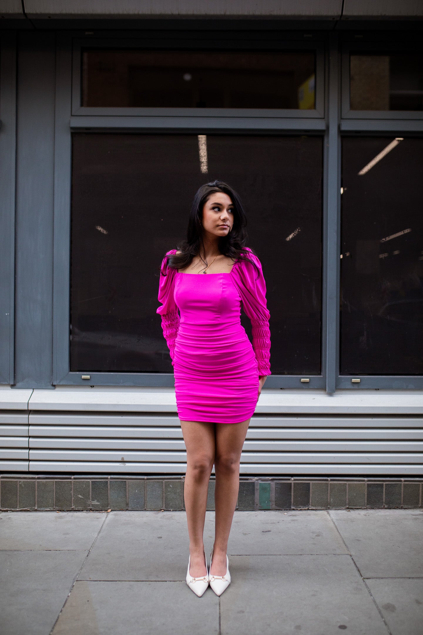 Jheez Electric Fuchsia Luxe Dress