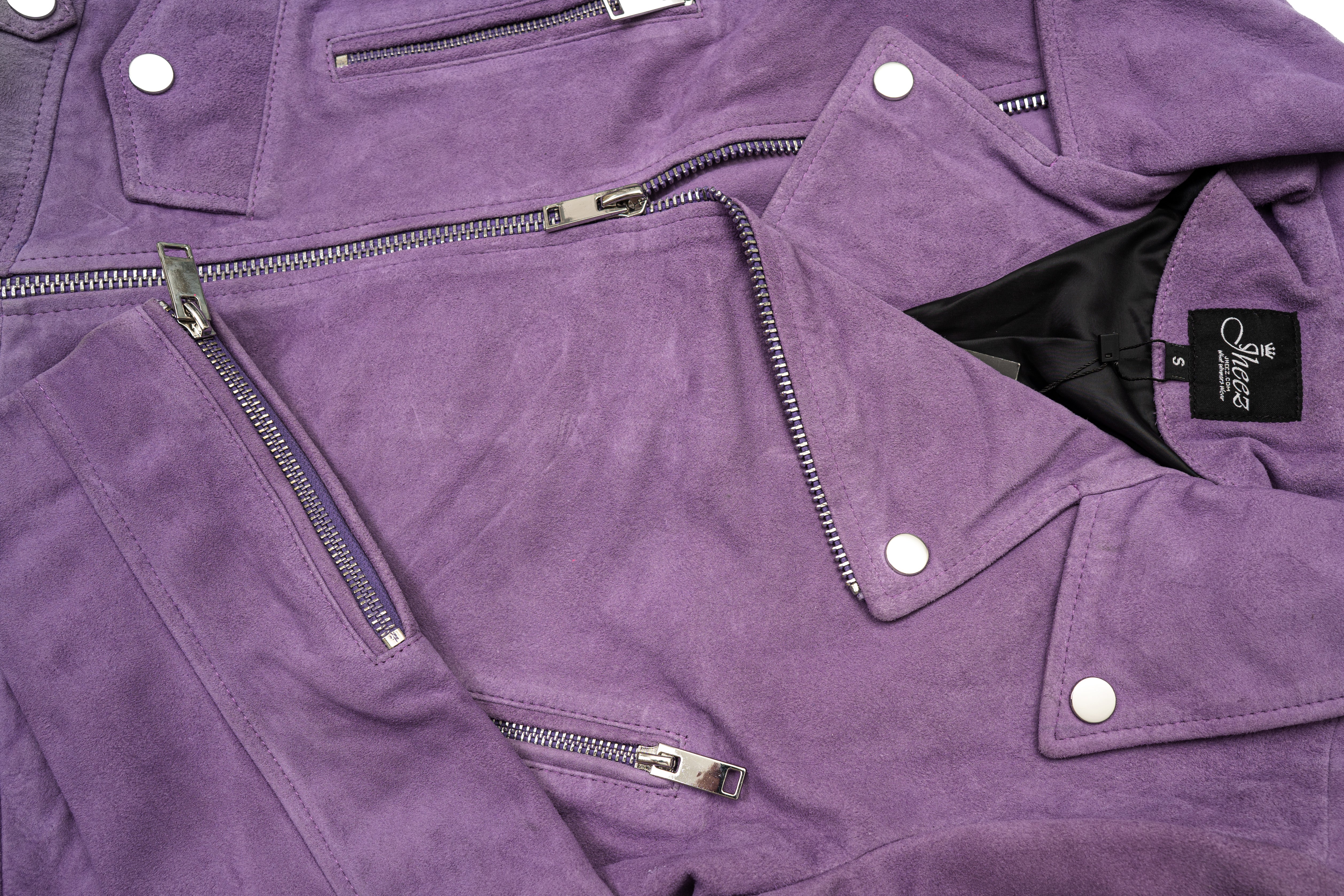 Jheez Purple Reign Biker Jacket