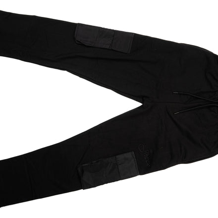 Jheez Black Cargo Joggers